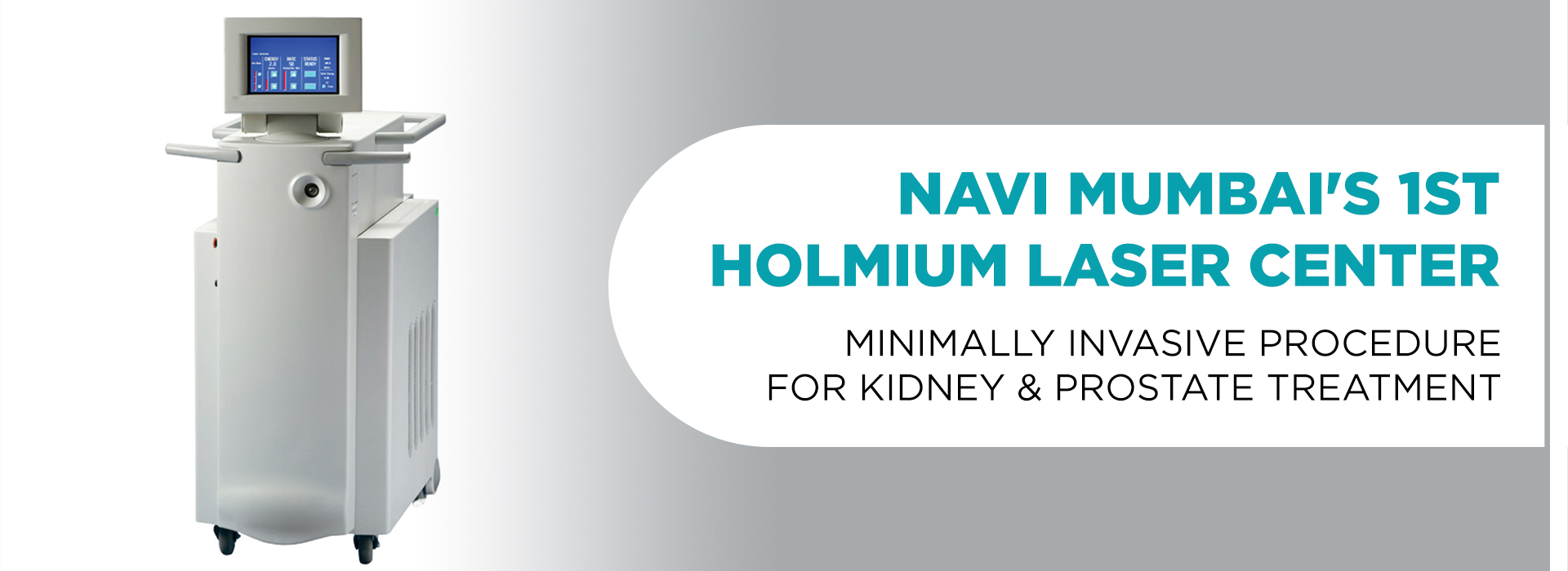 Navi Mumbai's 1st Holmium laser Centre at MITR Urology Associates and Hospital in Navi Mumbai, with centres at Panvel, Kharghar, Ulwe, and Vashi.